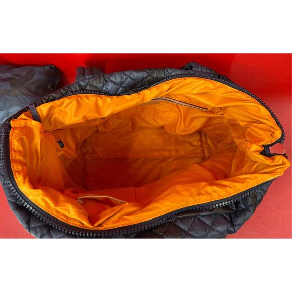 MZ Wallace Metro Blue Camo Travel Quilted Tote Bag With Matching Pouch Excellent - Picture 16 of 16